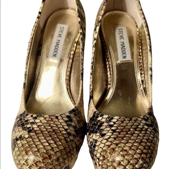 Steve Madden Snake Print Heels Sz 6.5 Stiletto Worn By Actress Less Than 2 Hrs - Picture 7 of 7
